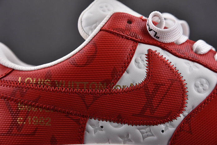 nike low air force 1 x red white