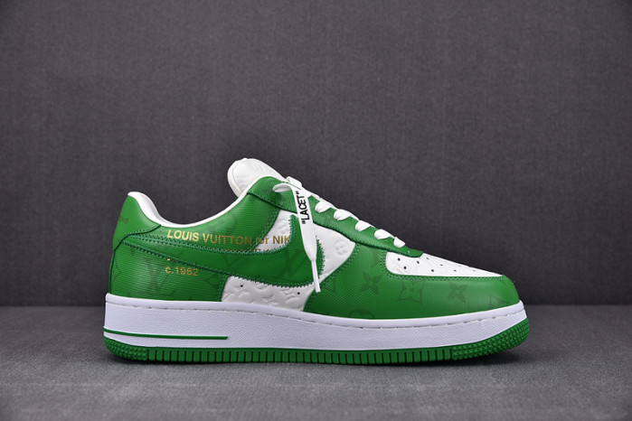 nike low air force 1 x green white