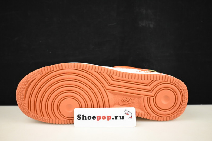 nike low air force 1 x orange white