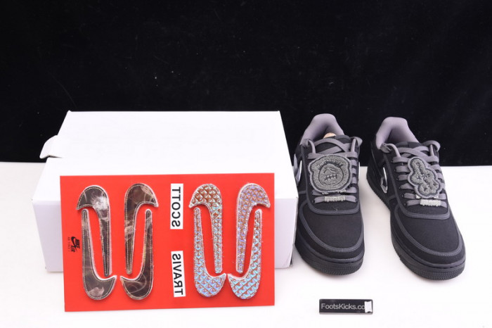 travis scott nike air force 1 black aq4211-001