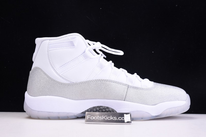 air jordan 11 white metallic silver vast grey ar0715-100