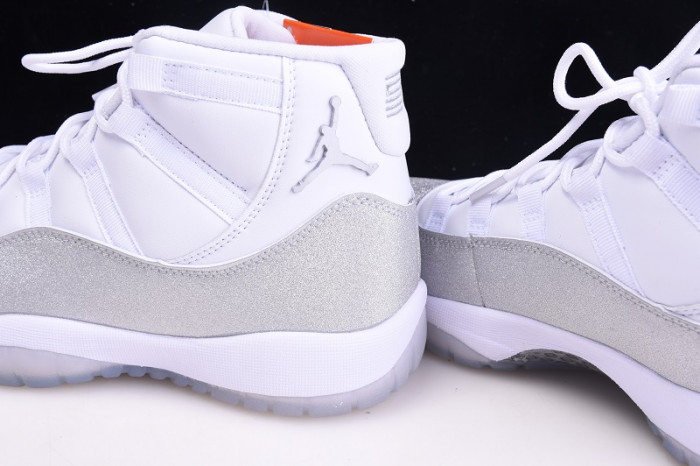 air jordan 11 white metallic silver vast grey ar0715-100