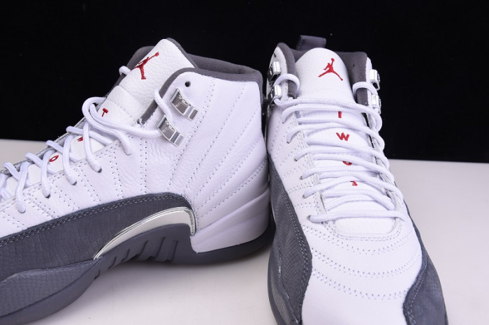air jordan 12 gs white / dark grey 153265-160