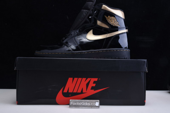 air jordan 1 high og patent ‘black gold’ 555088-032