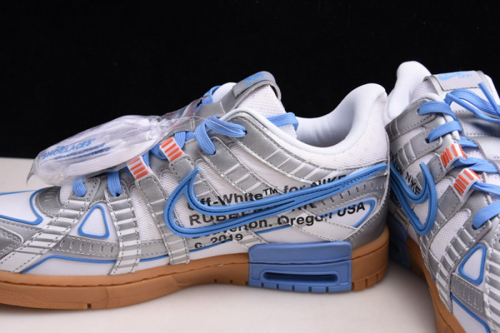 ofw x nike air rubber dunk “university blue” cu6015-100