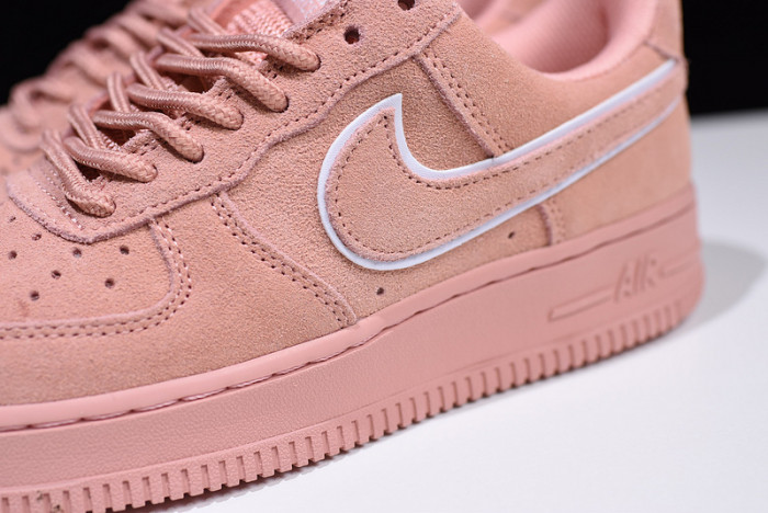nike air force 1 07 suede women lifestyle shoe pink aa1117-601