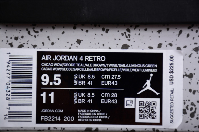 air jordan 4 gs "cacao wow" fb2214-200