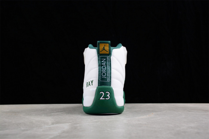 air jordan 12 white and green 136001-063