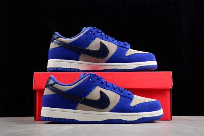 nike dunk low lx blue suede dv7411-400